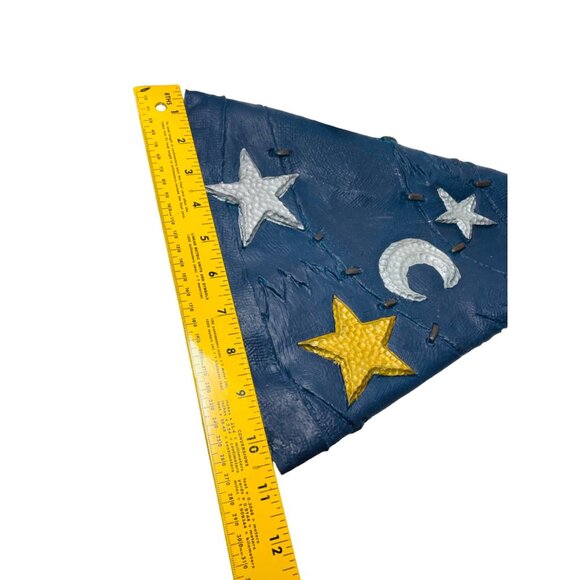 Wizard Hat Blue Stars & Moon Rubber Paper Magic Group Ages 5+ Halloween Vintage - Picture 13 of 14